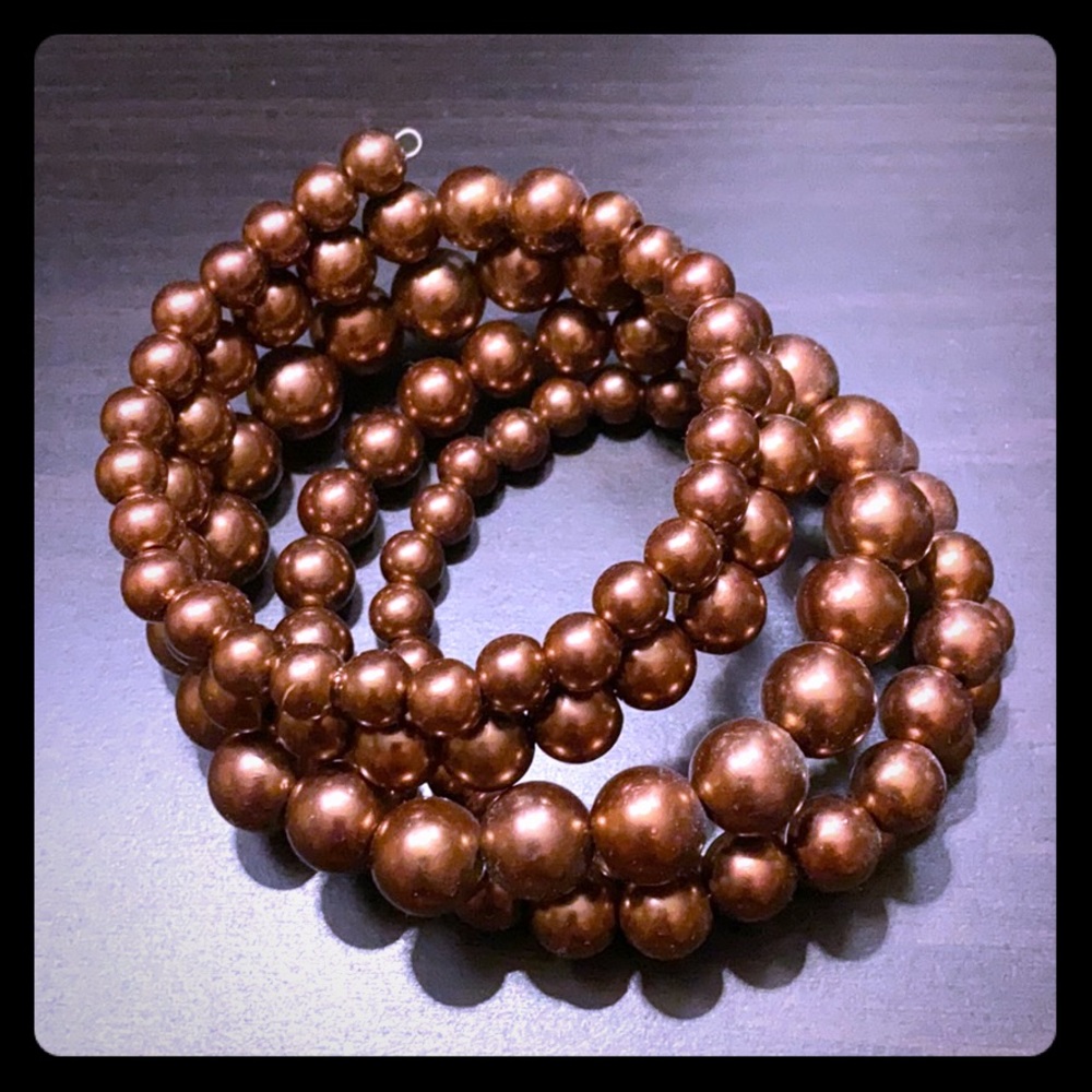 Brown Faux Pearl Bracelet